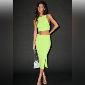Lulus Lime Green XS Women's Skirt Set